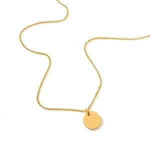 Stowaway Gold Disc Pendant Necklace